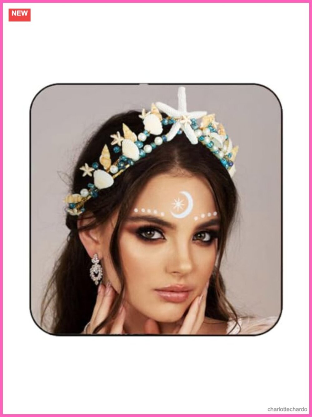 Handmade Mermaid Crown Starfish Tiara Seashell Pearl Headband Wedding Prom